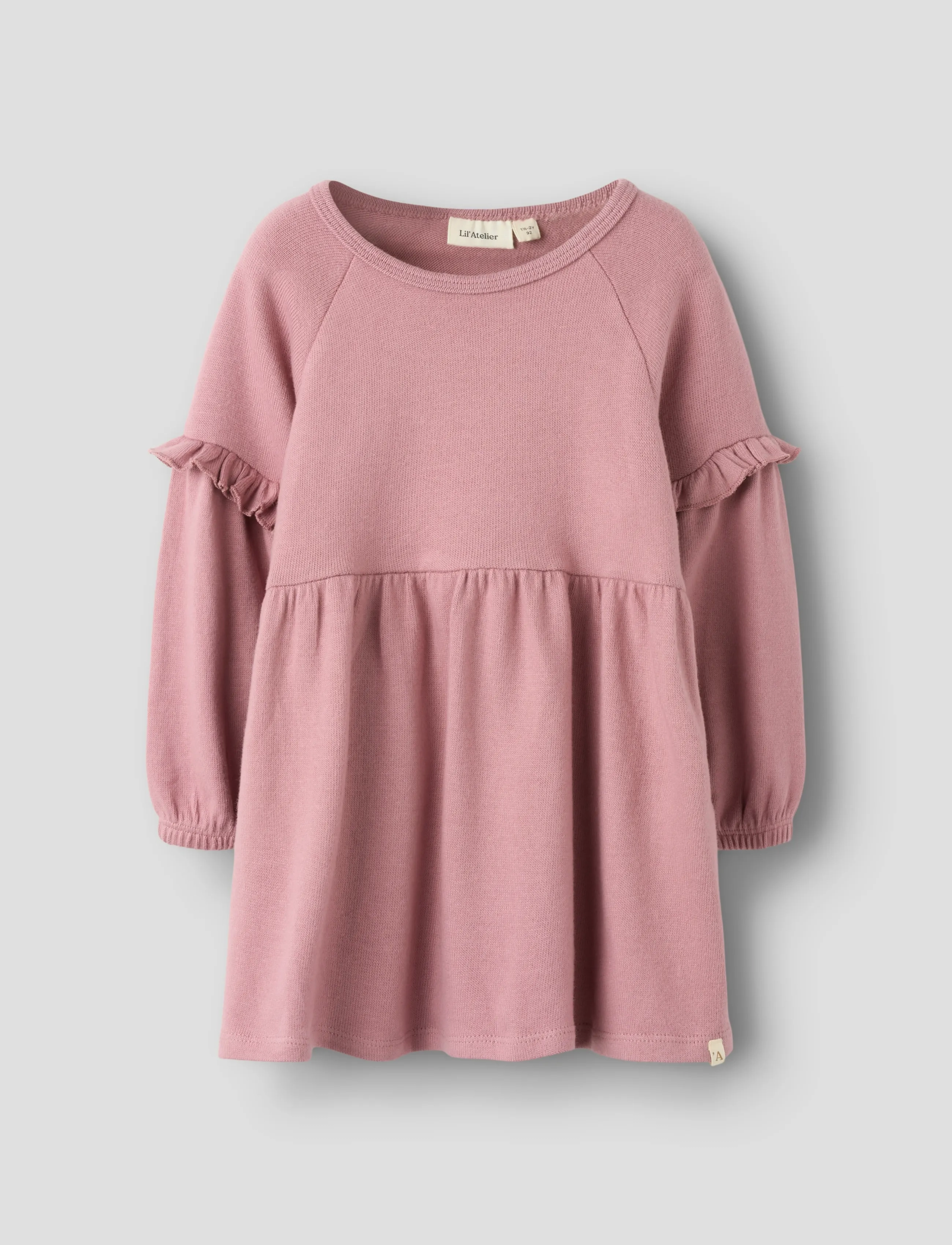 Lil'Atelier Nmfthora Hyn Ls Dress Lil, 92, Casual Dresses, Rosa - Long-sleeved Kinder