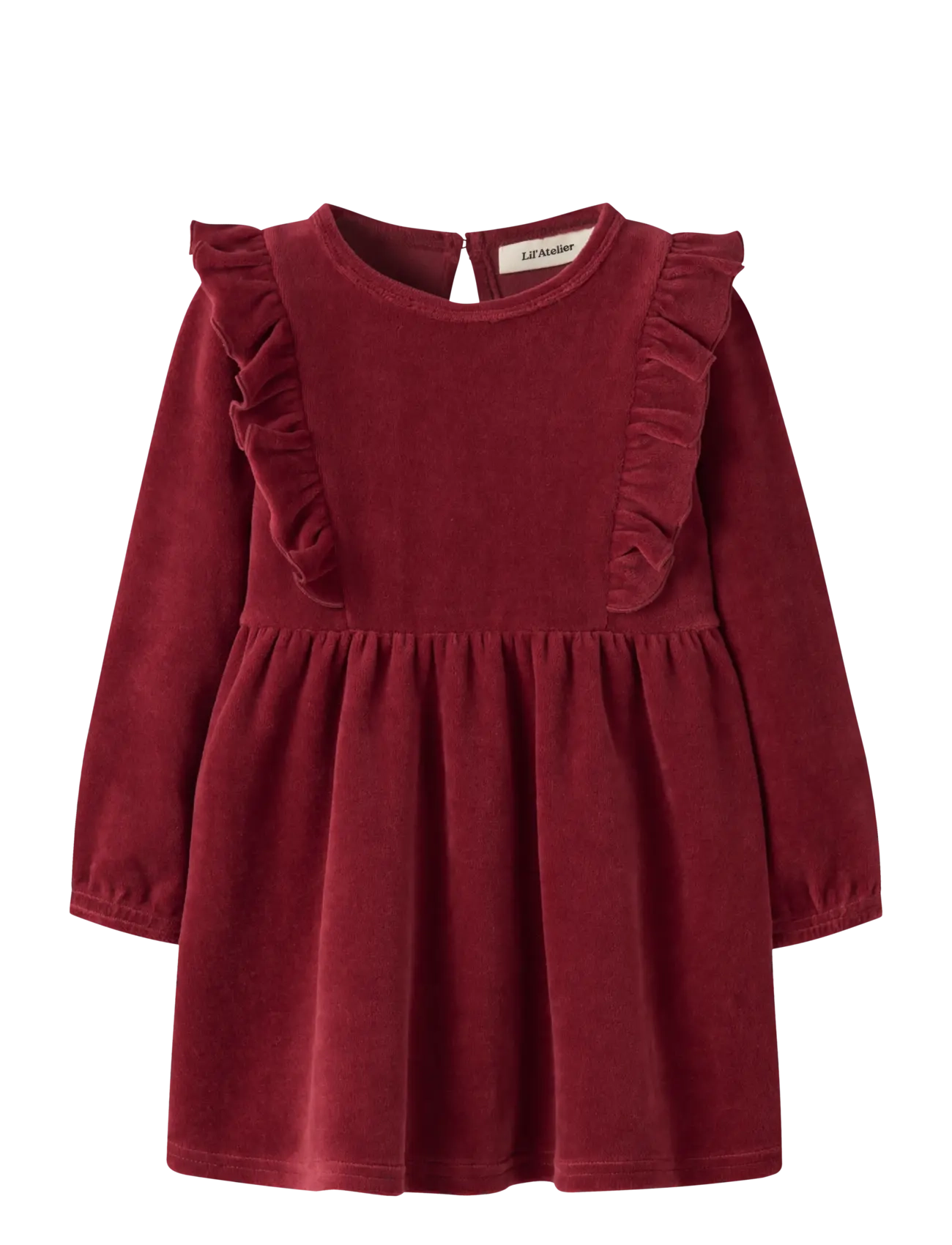 Lil'Atelier NMFSAGA SAG LS DRESS LIL - Festlige looks - BIKING RED / burgundy