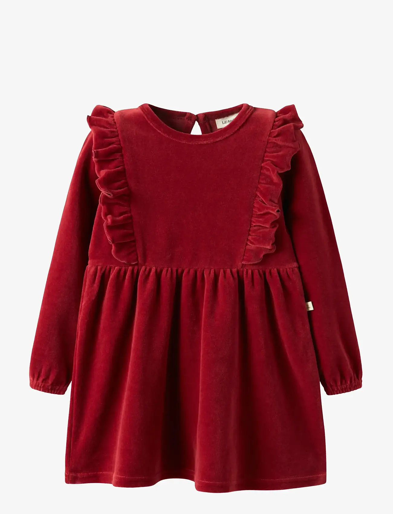 Lil'Atelier - NMFSAGA SAG LS DRESS LIL - långärmade vardagsklänningar - red dahlia - 1