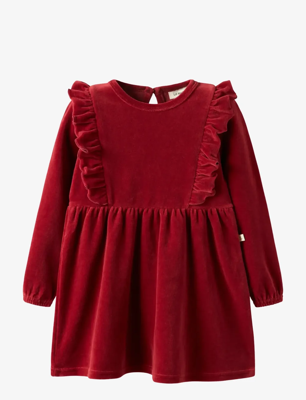 Lil'Atelier - NMFSAGA SAG LS DRESS LIL - långärmade vardagsklänningar - red dahlia - 1
