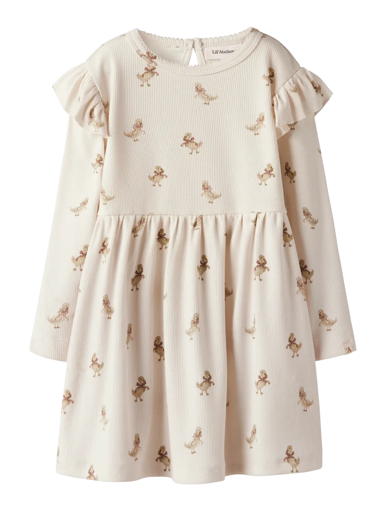 Lil'Atelier NMFLAVO ESK LS DRESS LIL - Kjoler & nederdele - ALMOST MAUVE / cream
