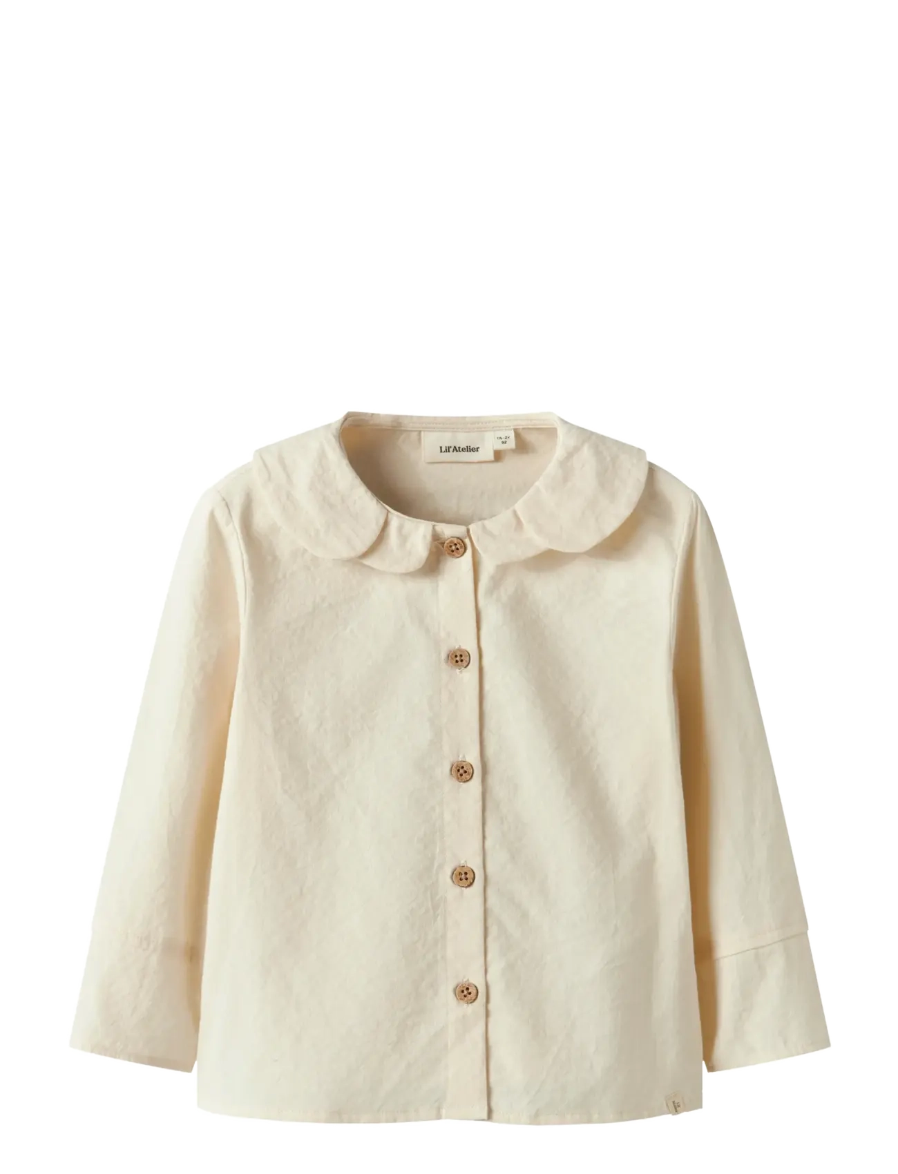Lil'Atelier NMFROSITO LS LOOSE SHIRT LIL - Overdele - TURTLEDOVE / cream