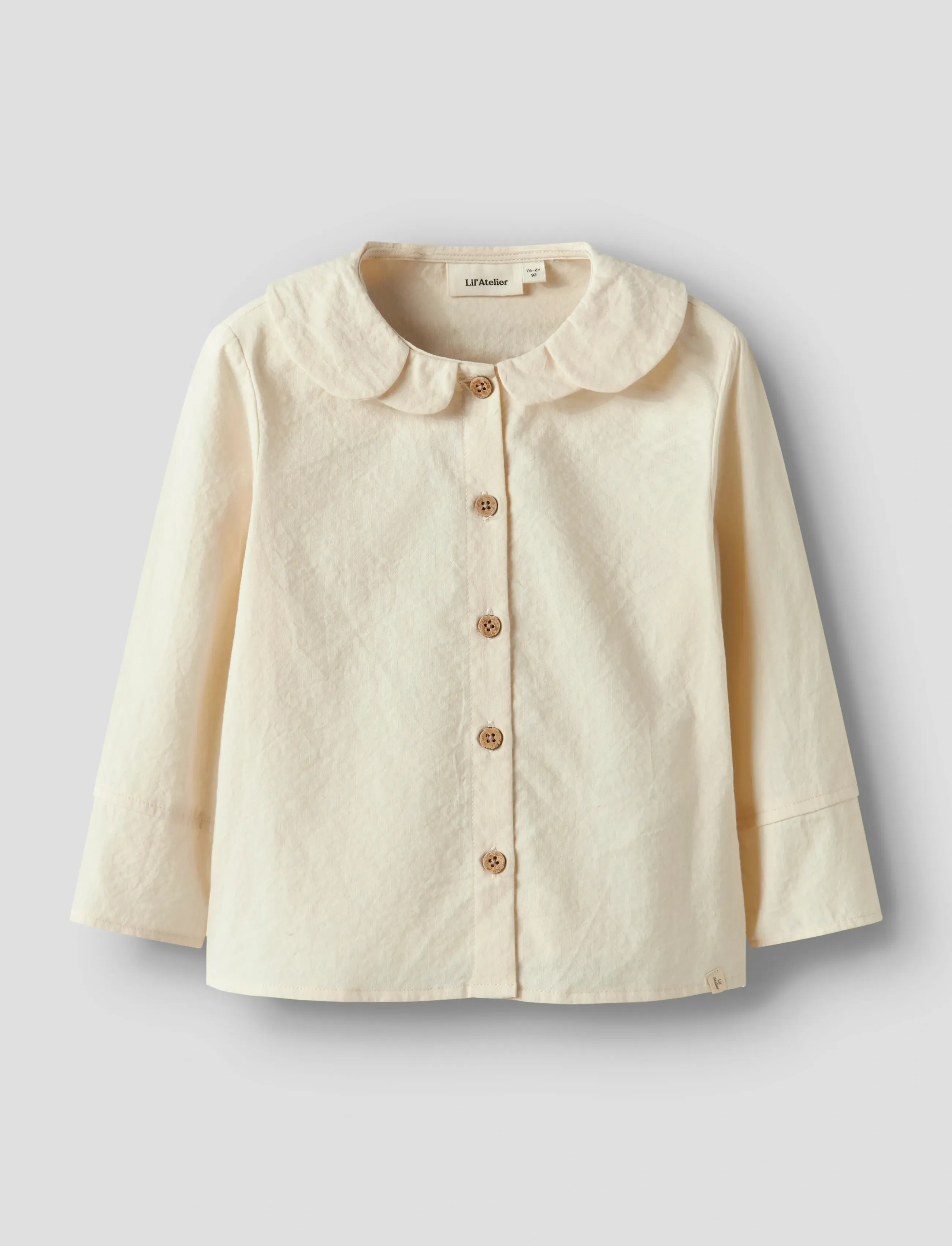 Lil'Atelier NMFROSITO LS LOOSE SHIRT LIL - Särgid - TURTLEDOVE / cream