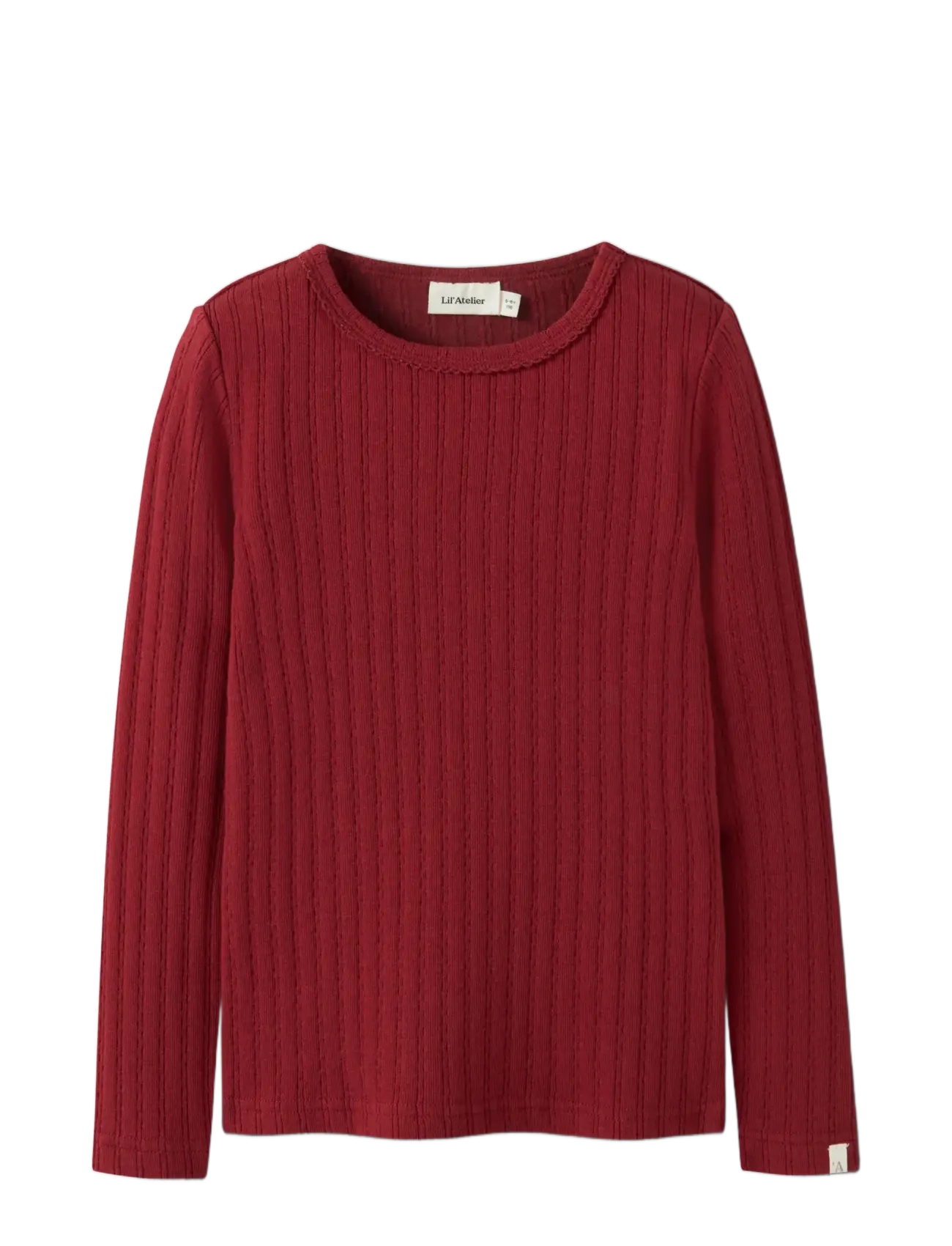 Lil'Atelier NMFRITA SIG LS SLIM TOP LIL - Last chance - RED DAHLIA / burgundy