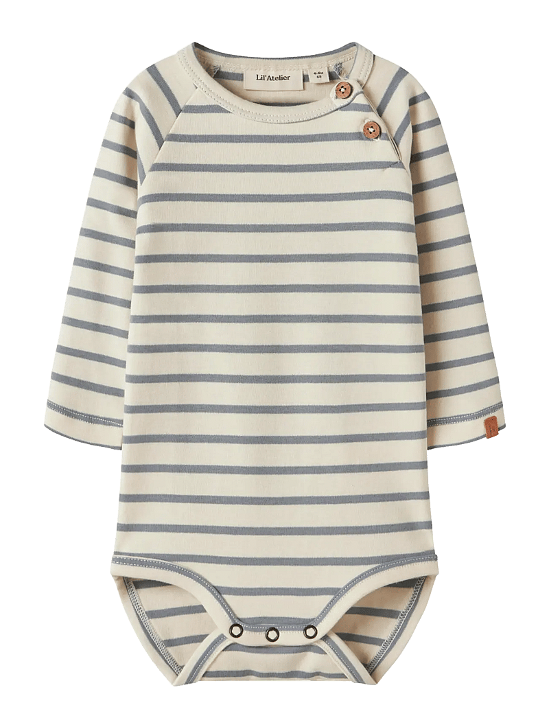 Lil'Atelier - NBMLIMIA LS REG BODY LIL - långärmade bodies - turtledove - 0