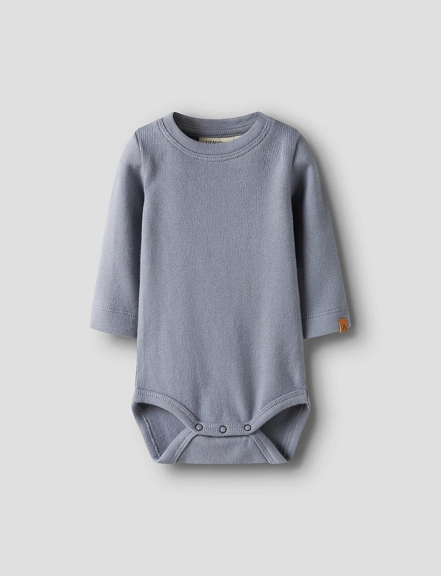 Lil'Atelier - NBMTHORO HYT LS SLIM BODY LIL - långärmade bodies - tradewinds - 0
