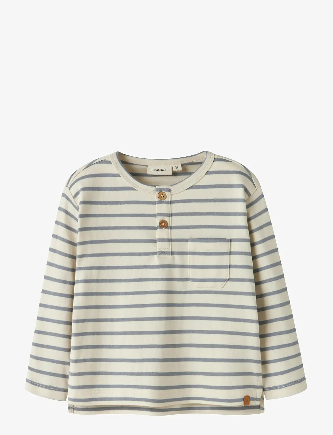 Lil'Atelier - NMMLIMIA NOB LS LOOSE TOP LIL - langærmede t-shirts - turtledove - 0