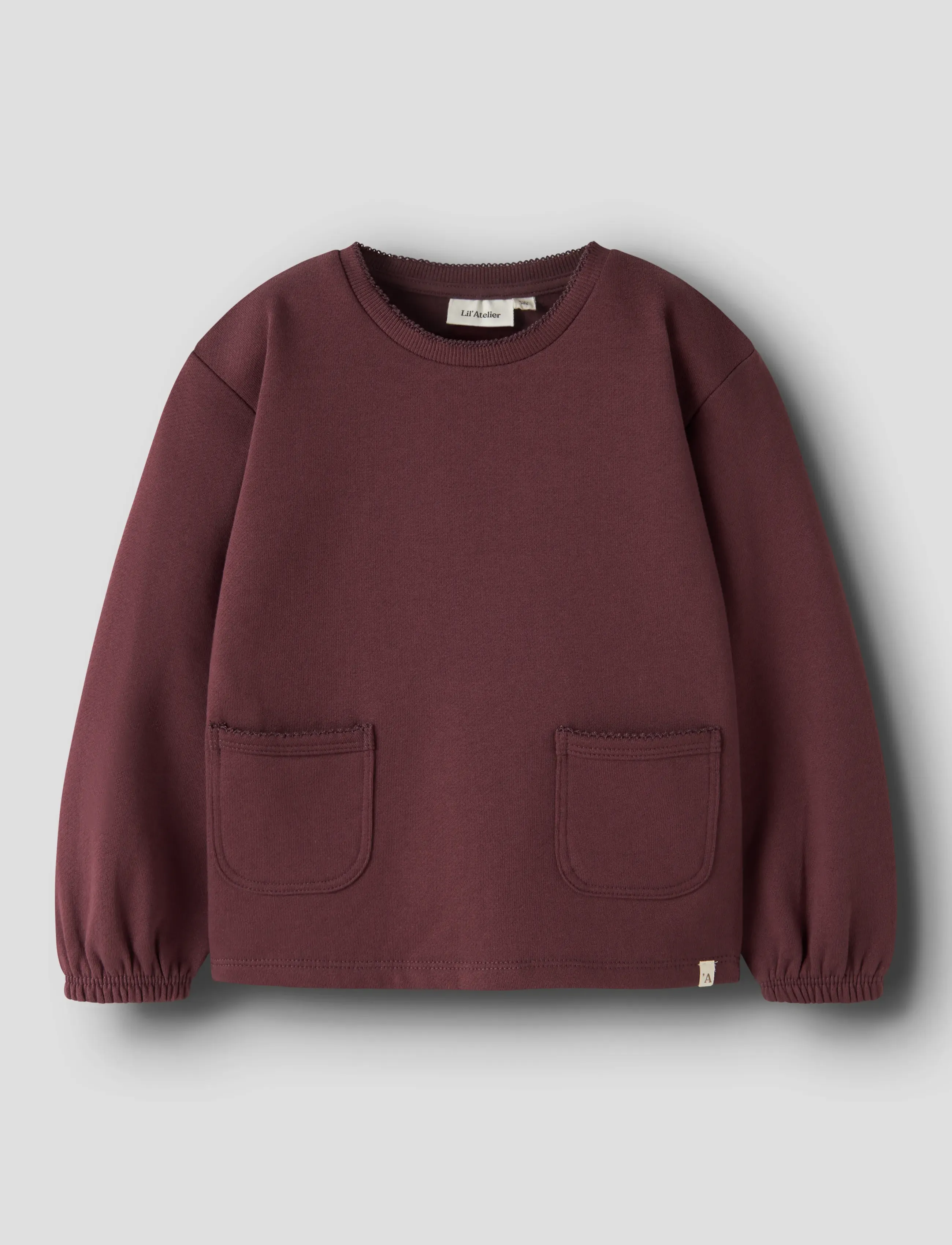 Lil'Atelier NMFKILANO RUT LS LOOSE SWEAT LIL - Sweatshirts - CATAWBA GRAPE / burgundy