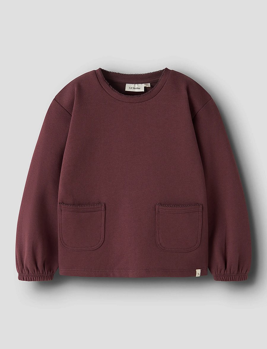 Lil'Atelier - NMFKILANO RUT LS LOOSE SWEAT LIL - sweatshirts - catawba grape - 0