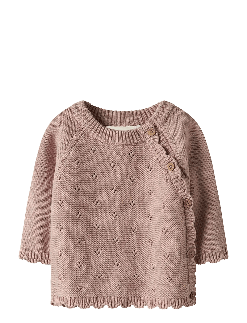 Lil'Atelier - NBFLAGUNA LS WRAP KNIT LIL NOOS - susegamieji megztiniai - misty rose - 1