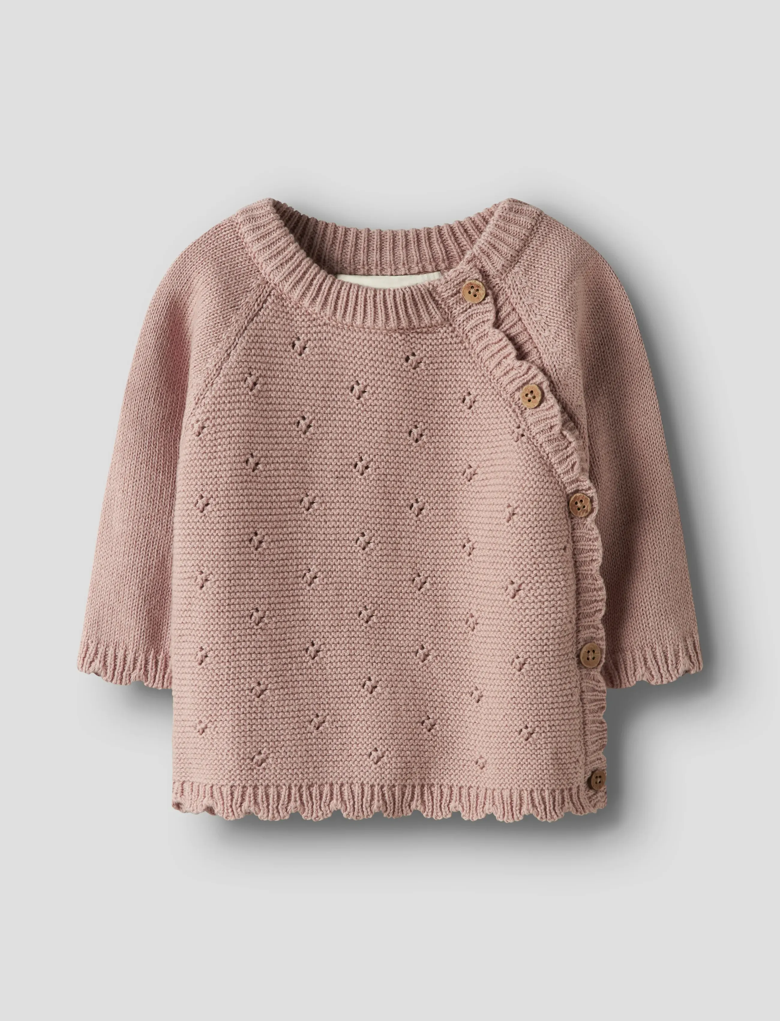 Lil'Atelier NBFLAGUNA LS WRAP KNIT LIL NOOS - Koftor - MISTY ROSE / pink/rose