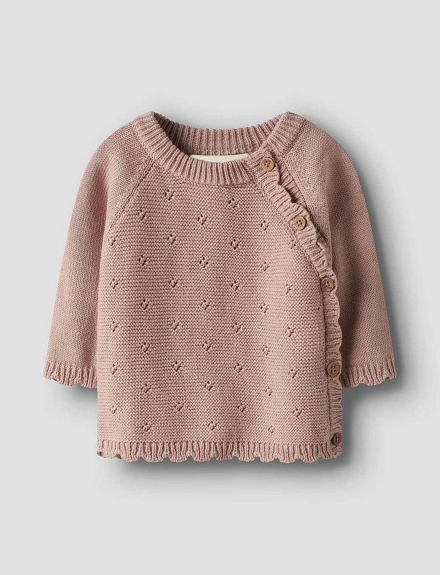 Lil'Atelier - NBFLAGUNA LS WRAP KNIT LIL NOOS - gilets - misty rose - 0
