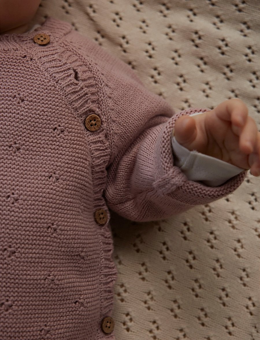 Lil'Atelier - NBFLAGUNA LS WRAP KNIT LIL NOOS - gilets - misty rose - 4