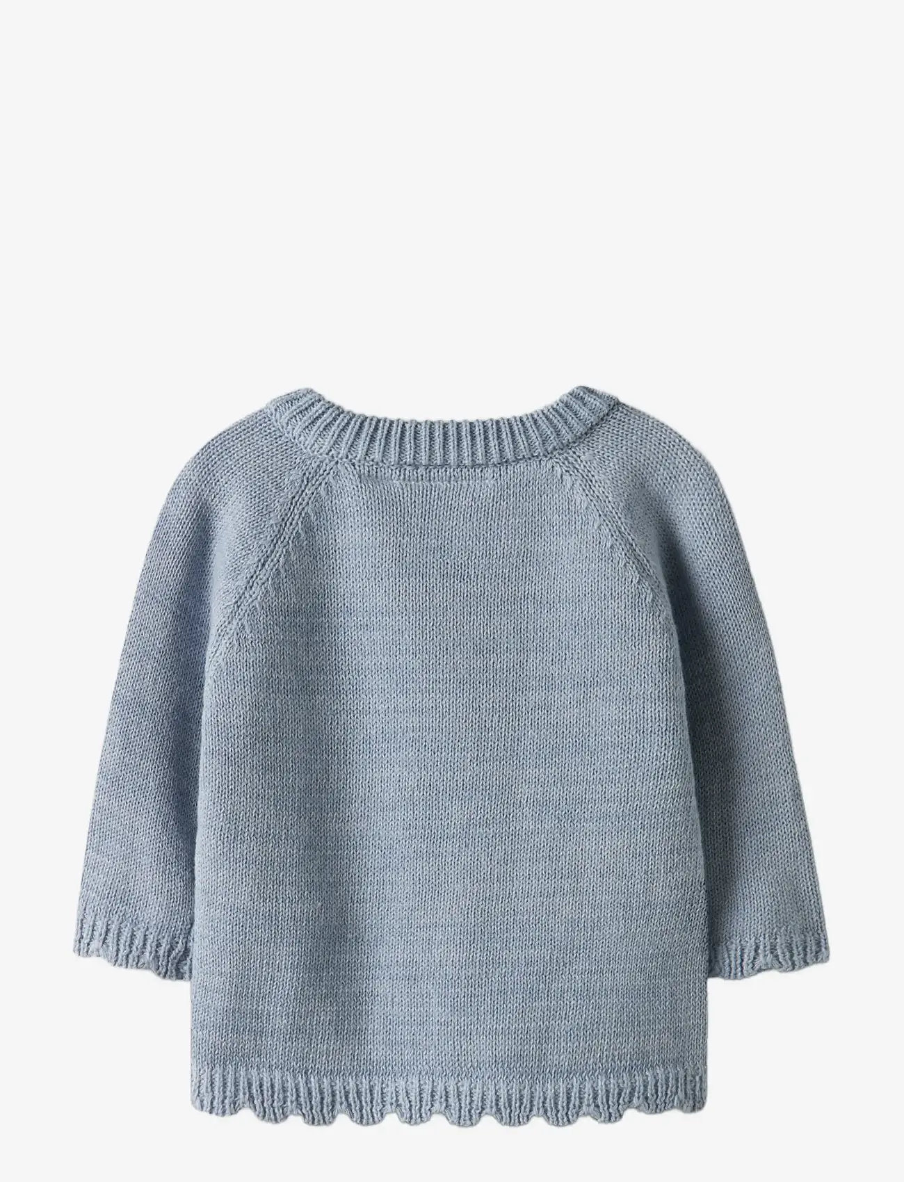 Lil'Atelier - NBFLAGUNA LS WRAP KNIT LIL NOOS - cardigans - zen blue - 1
