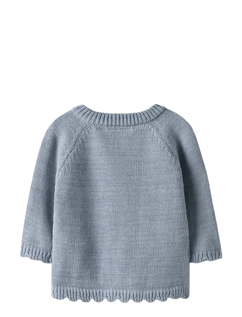 Lil'Atelier - NBFLAGUNA LS WRAP KNIT LIL NOOS - cardigans - zen blue - 1