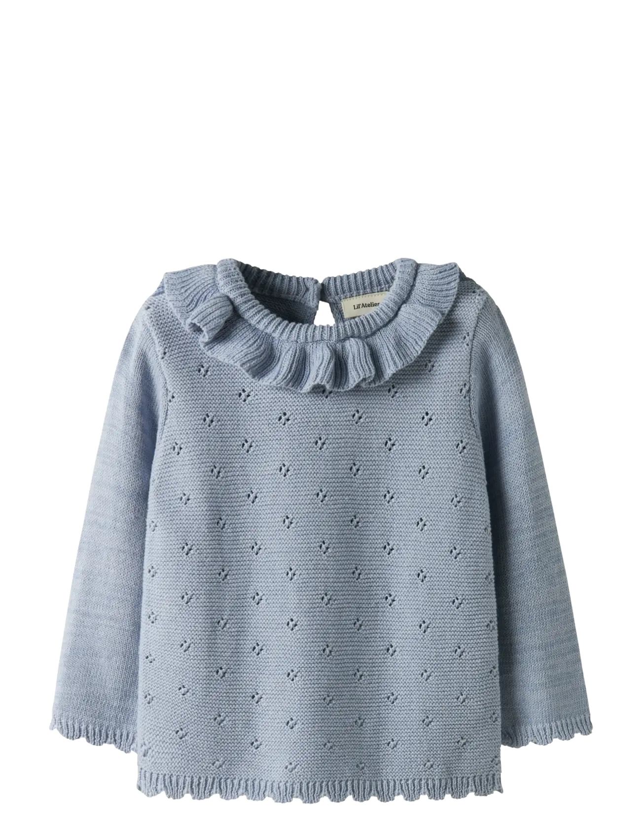 NMFLAGUNA LS KNIT LIL NOOS - ZEN BLUE