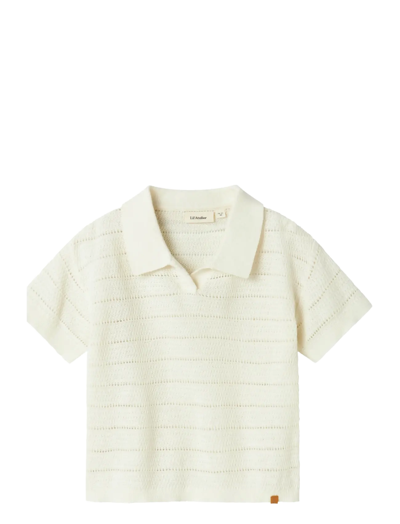 Lil'Atelier - NMMGLIVO SS KNIT POLO LIL - coconut milk - 1