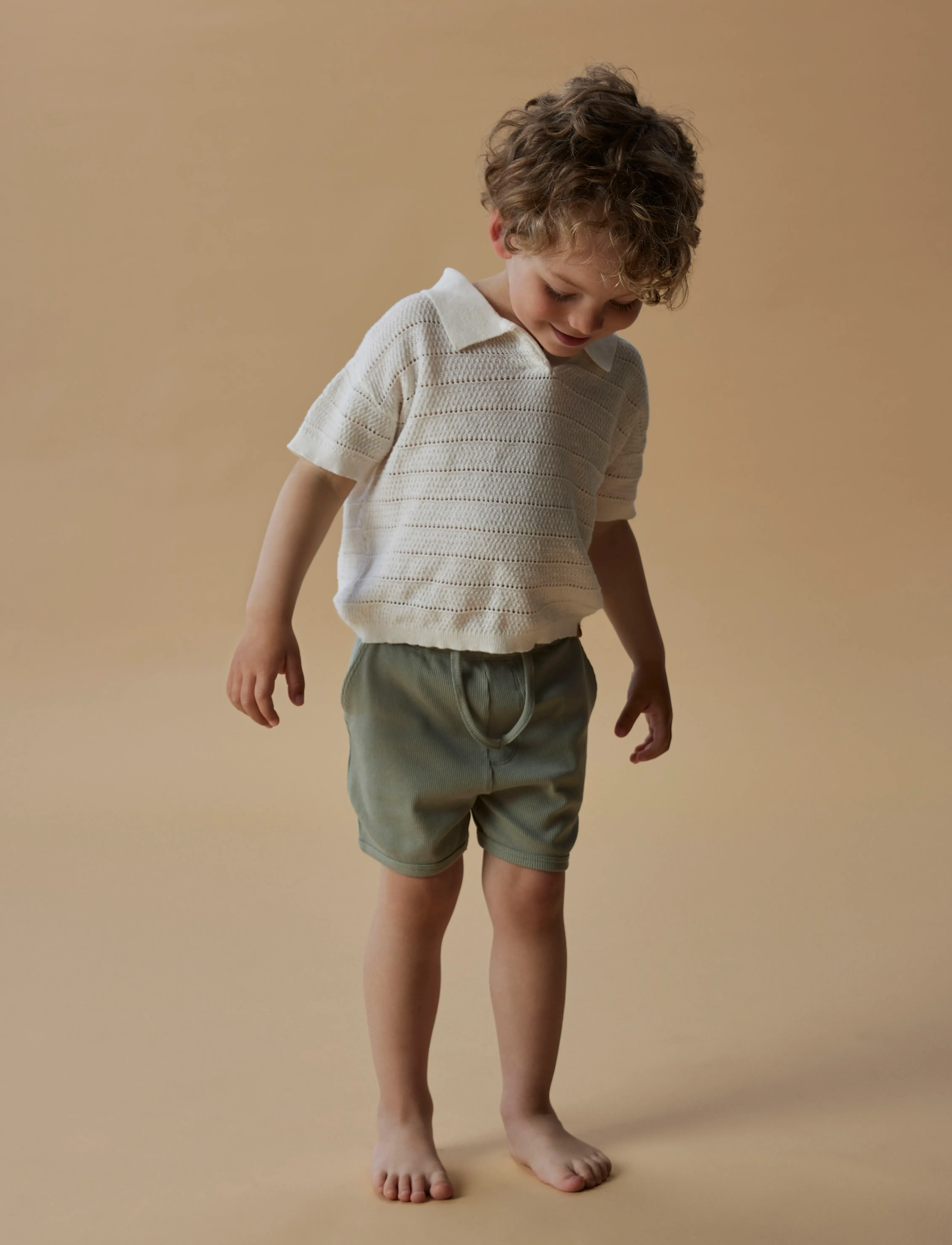 Lil'Atelier - NMMGLIVO SS KNIT POLO LIL - coconut milk - 3
