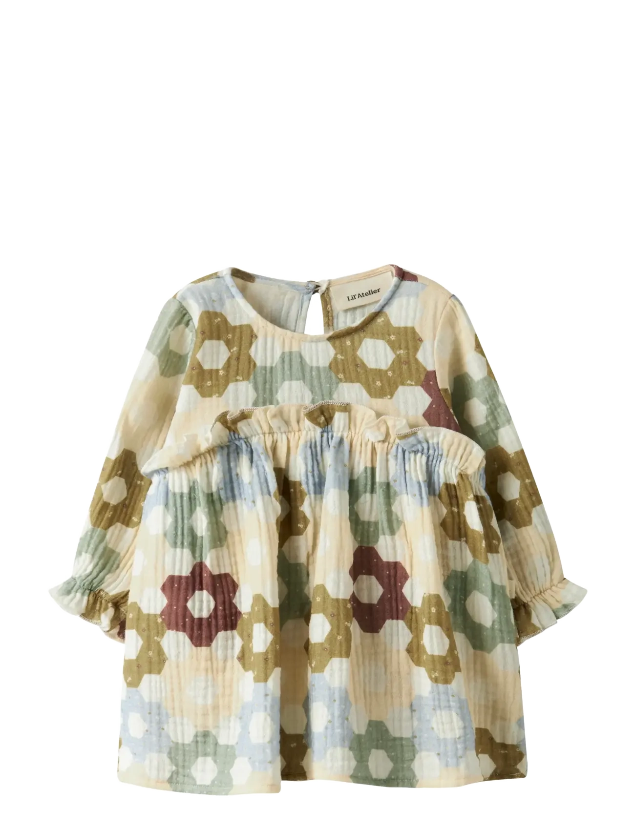 Lil'Atelier NBFTALIA LS LOOSE BODY DRESS LIL - 4 for 3 - COCONUT MILK / brown