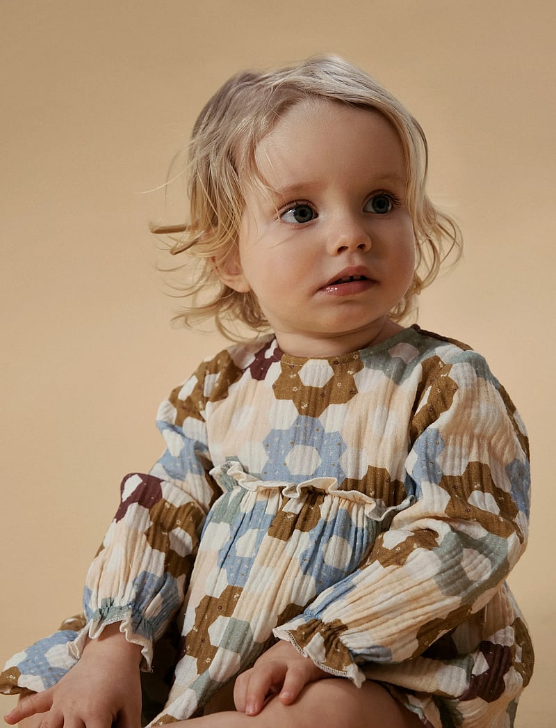 Lil'Atelier - NBFTALIA LS LOOSE BODY DRESS LIL - langærmede babykjoler - coconut milk - 3