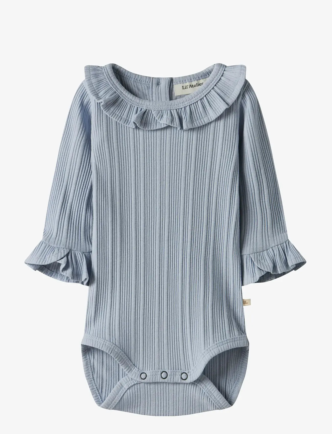 Lil'Atelier - NBFTANSY LS SLIM BODY LIL - langärmelige bodys - zen blue - 1