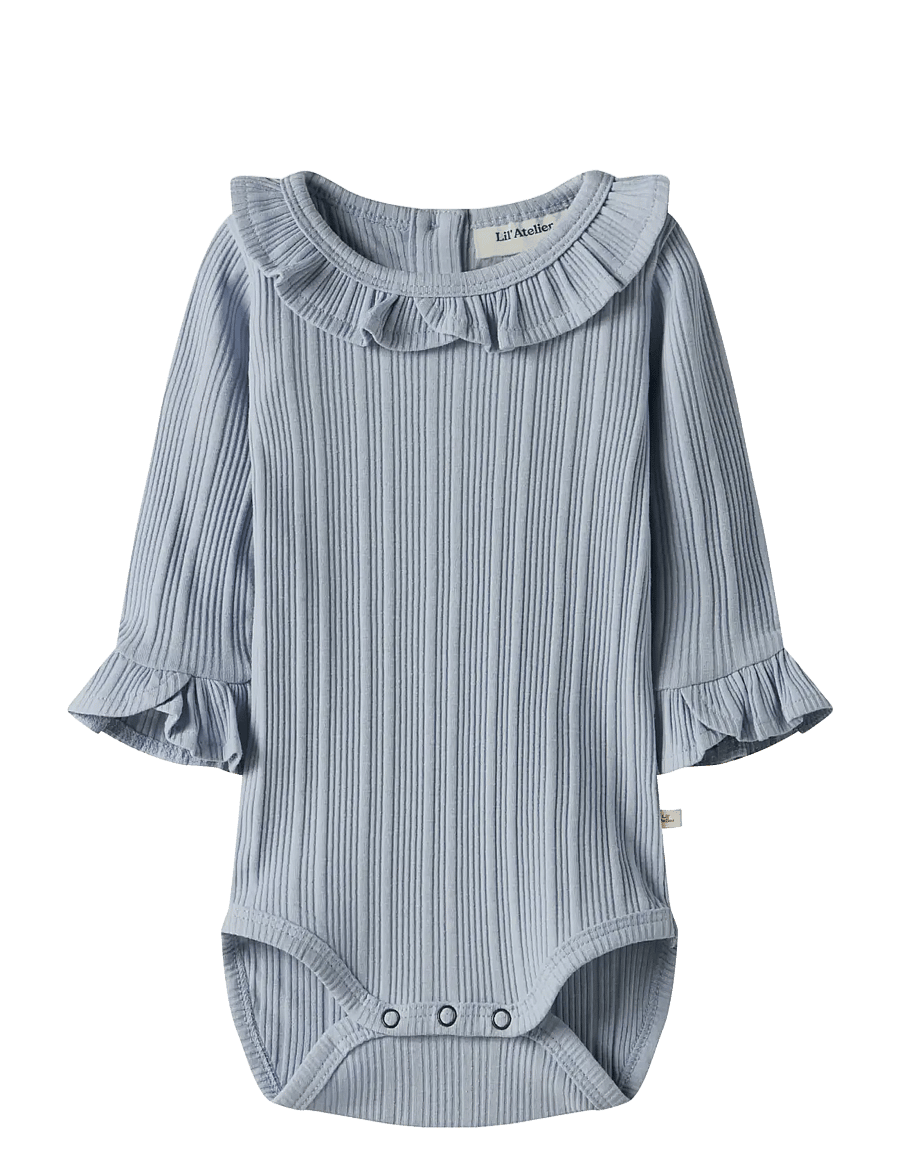 Lil'Atelier - NBFTANSY LS SLIM BODY LIL - langärmelige bodys - zen blue - 1