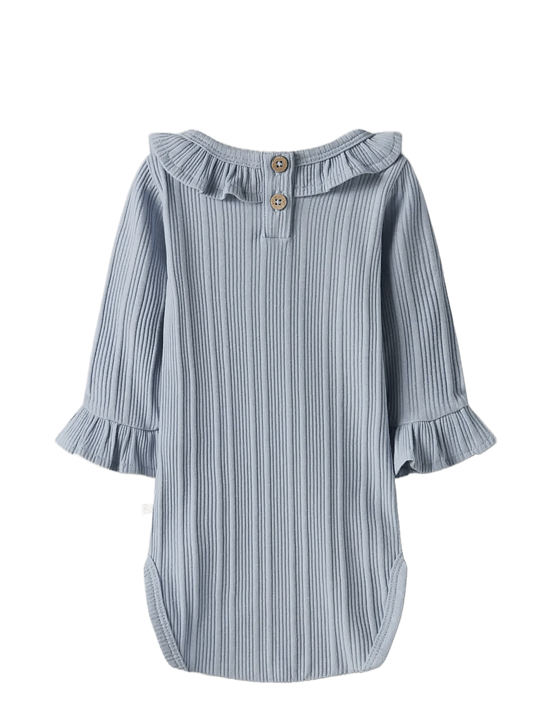 Lil'Atelier - NBFTANSY LS SLIM BODY LIL - langärmelige bodys - zen blue - 2