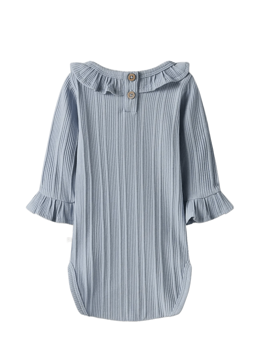 Lil'Atelier - NBFTANSY LS SLIM BODY LIL - langärmelige bodys - zen blue - 2