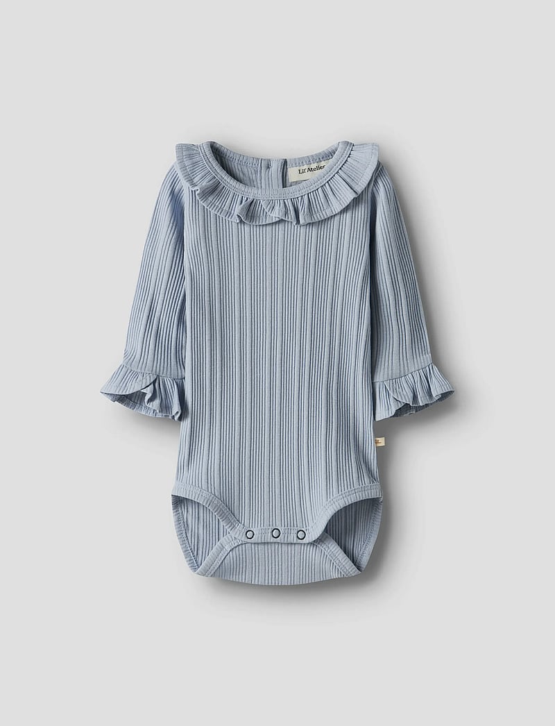 Lil'Atelier - NBFTANSY LS SLIM BODY LIL - langärmelige bodys - zen blue - 0