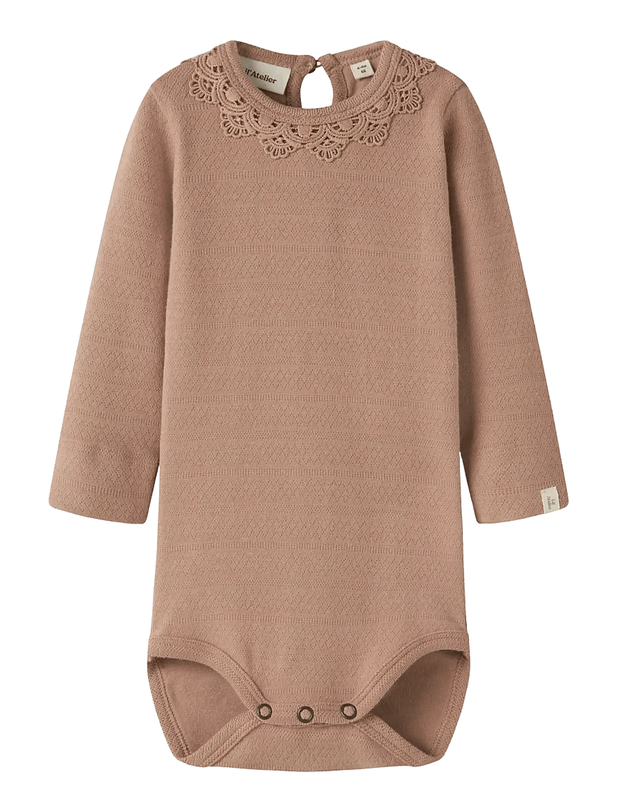 Lil'Atelier - NBFTAPIA LS SLIM BODY LIL - langärmelige bodys - roebuck - 1