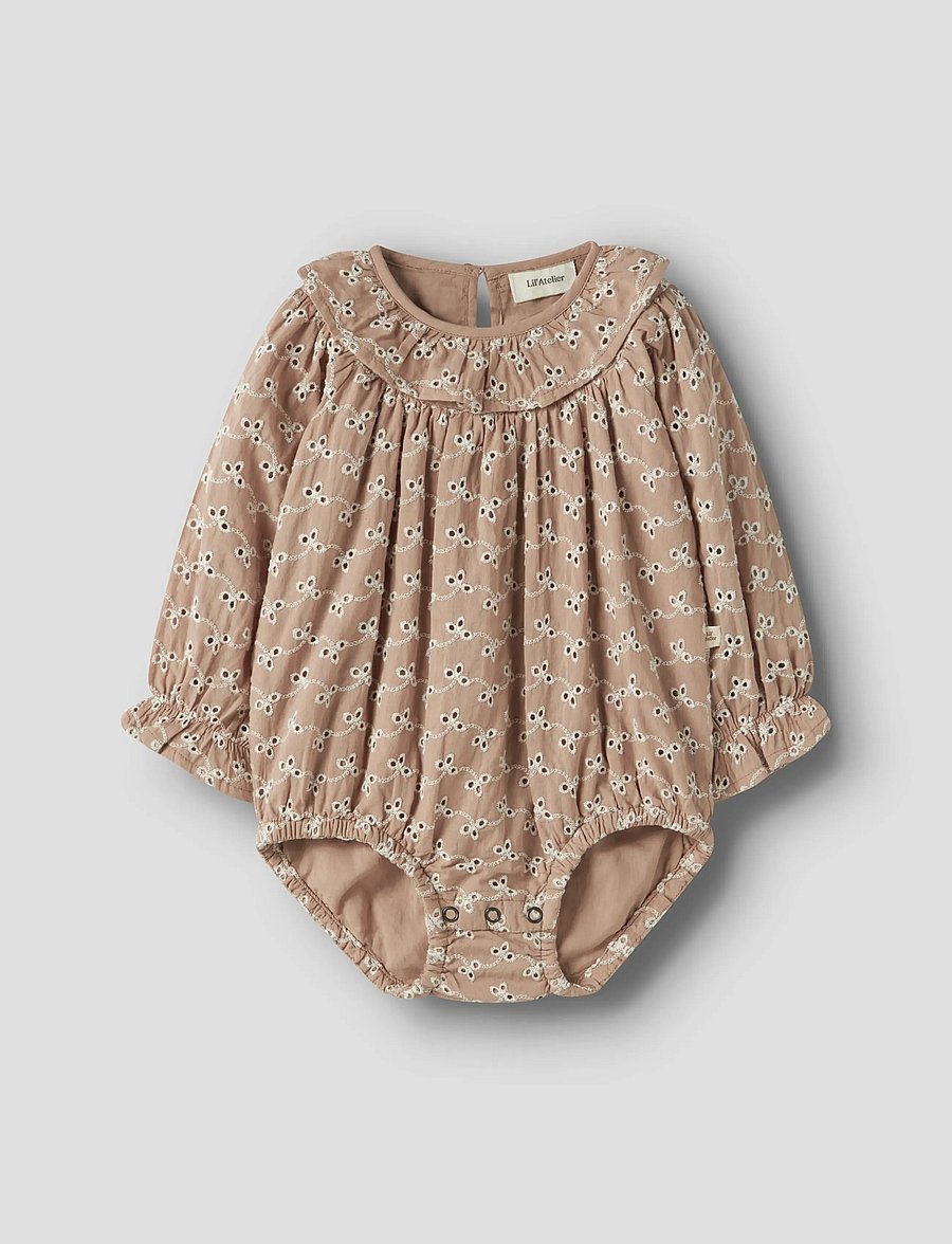 Lil'Atelier - NBFTESSIE LS LOOSE BODY LIL - långärmade bodies - roebuck - 0