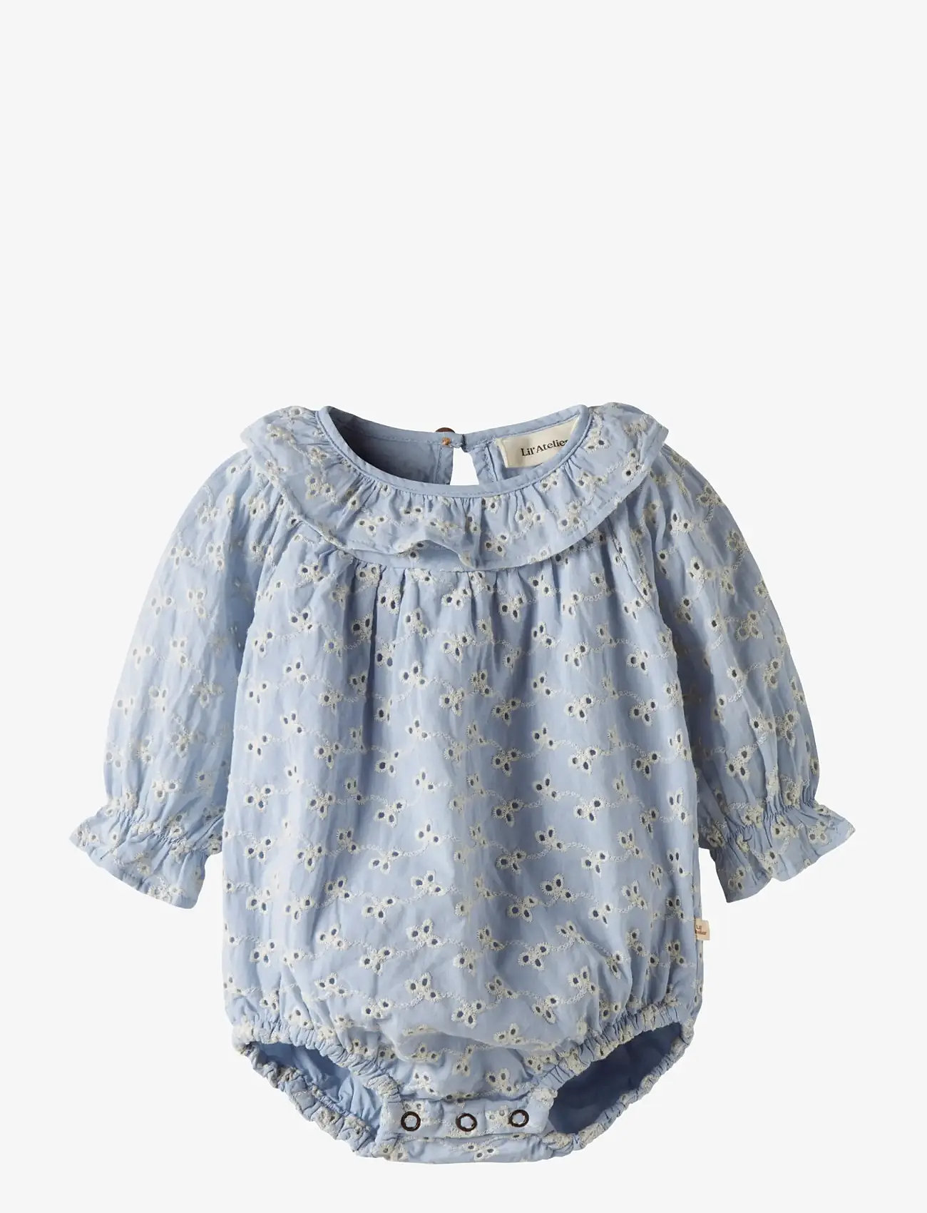Lil'Atelier - NBFTESSIE LS LOOSE BODY LIL - langerma samfellur - zen blue - 1