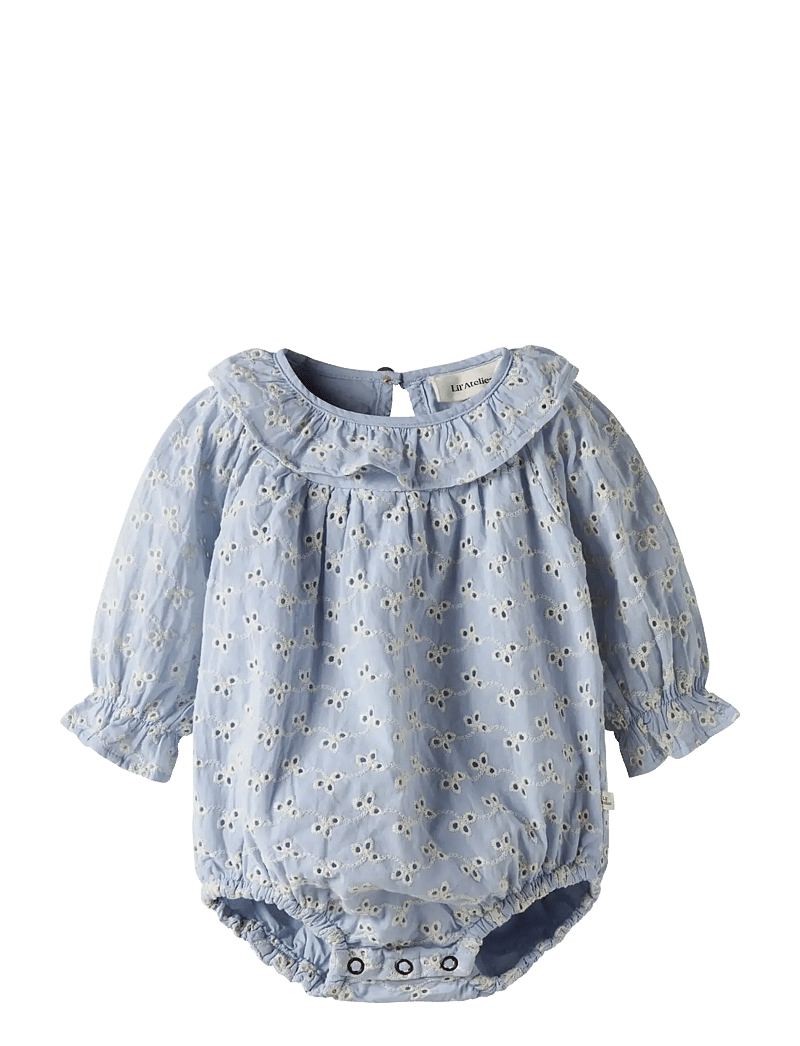 Lil'Atelier - NBFTESSIE LS LOOSE BODY LIL - langerma samfellur - zen blue - 1