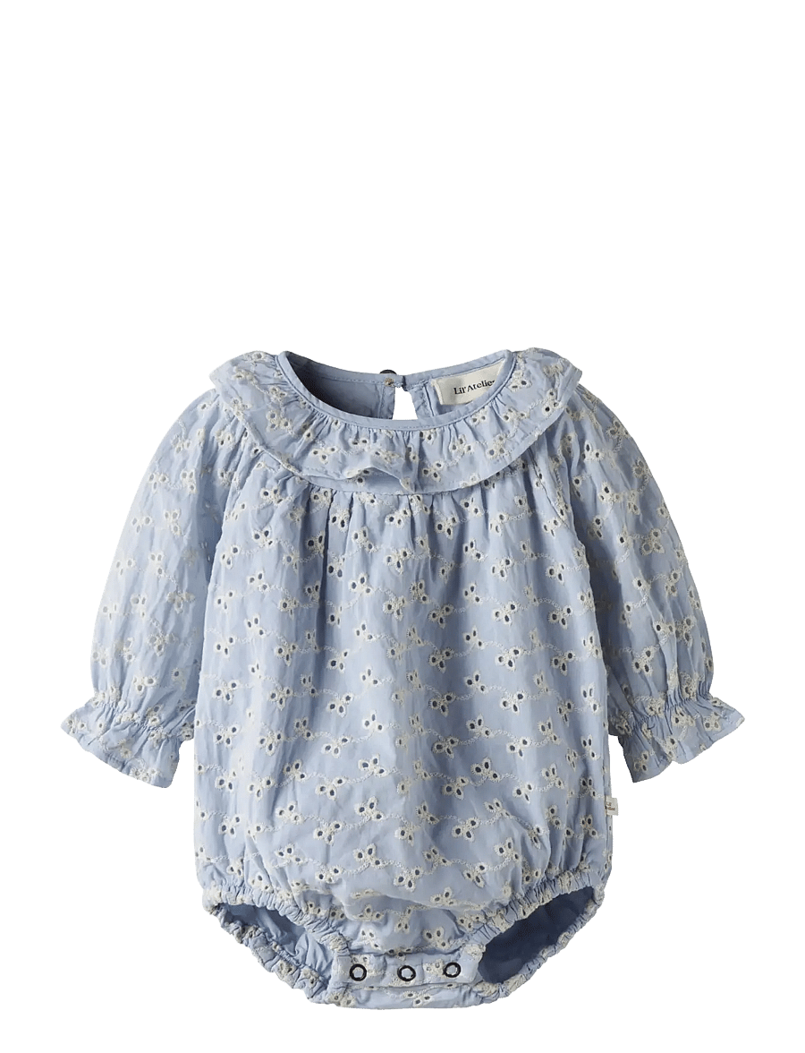 Lil'Atelier - NBFTESSIE LS LOOSE BODY LIL - rāpulīši ar garām piedurknēm - zen blue - 1