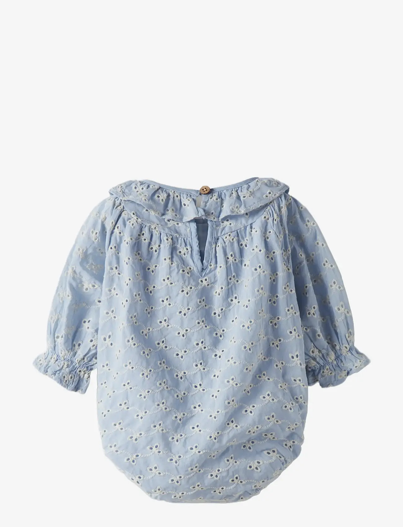 Lil'Atelier - NBFTESSIE LS LOOSE BODY LIL - langerma samfellur - zen blue - 2