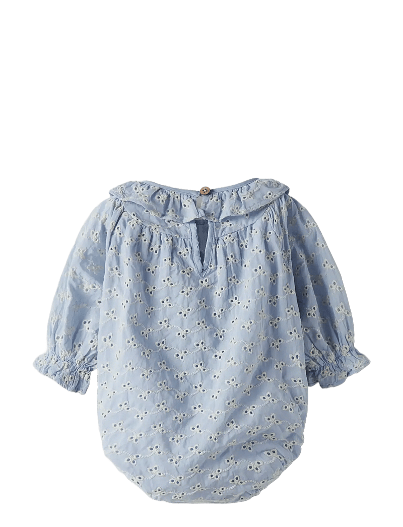 Lil'Atelier - NBFTESSIE LS LOOSE BODY LIL - langerma samfellur - zen blue - 2