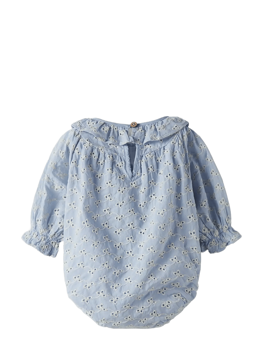 Lil'Atelier - NBFTESSIE LS LOOSE BODY LIL - rāpulīši ar garām piedurknēm - zen blue - 2