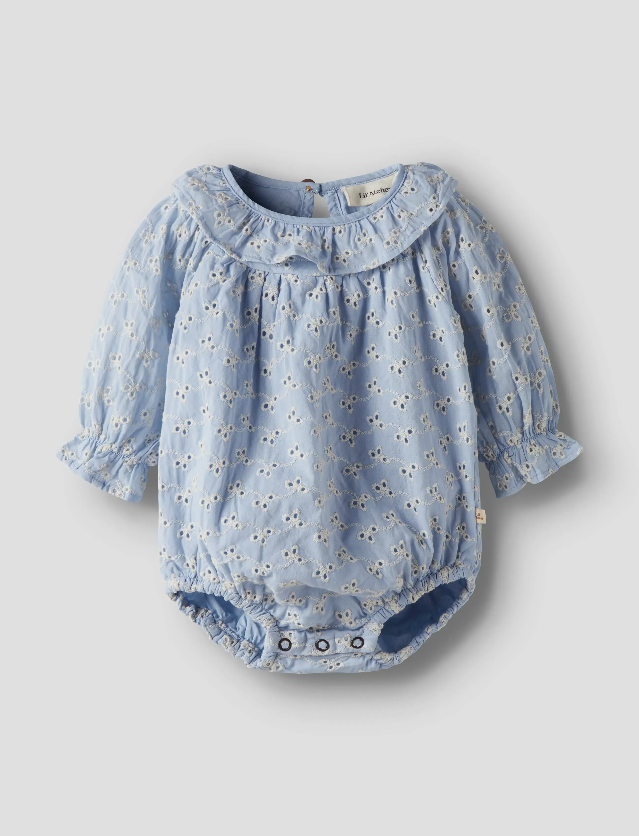 Lil'Atelier Nbftessie Ls Loose Body Lil, 68, Bodys, Blau - Long-sleeved Kinder
