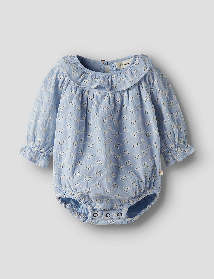 Lil'Atelier - NBFTESSIE LS LOOSE BODY LIL - rāpulīši ar garām piedurknēm - zen blue - 0