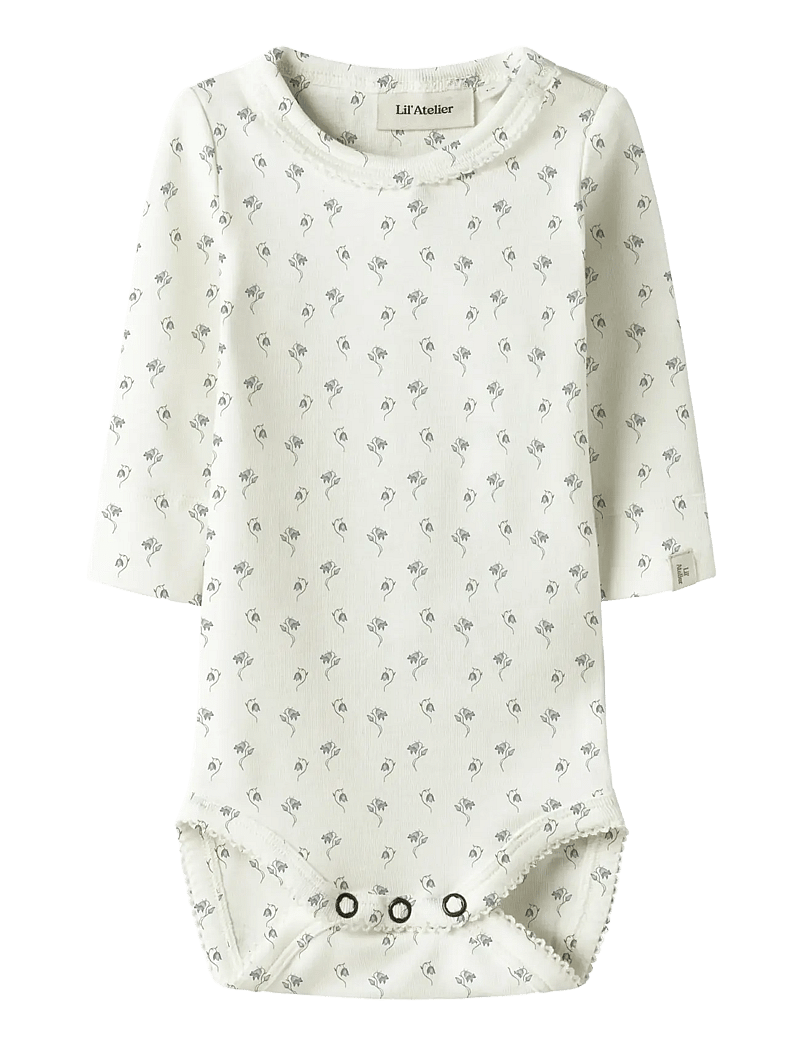Lil'Atelier - NBFGAYO SAG LS SLIM BODY LIL - långärmade bodysuits - coconut milk - 0