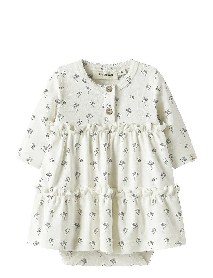 Lil'Atelier - NBFGAYO SUM LS BODY DRESS LIL - coconut milk - 1