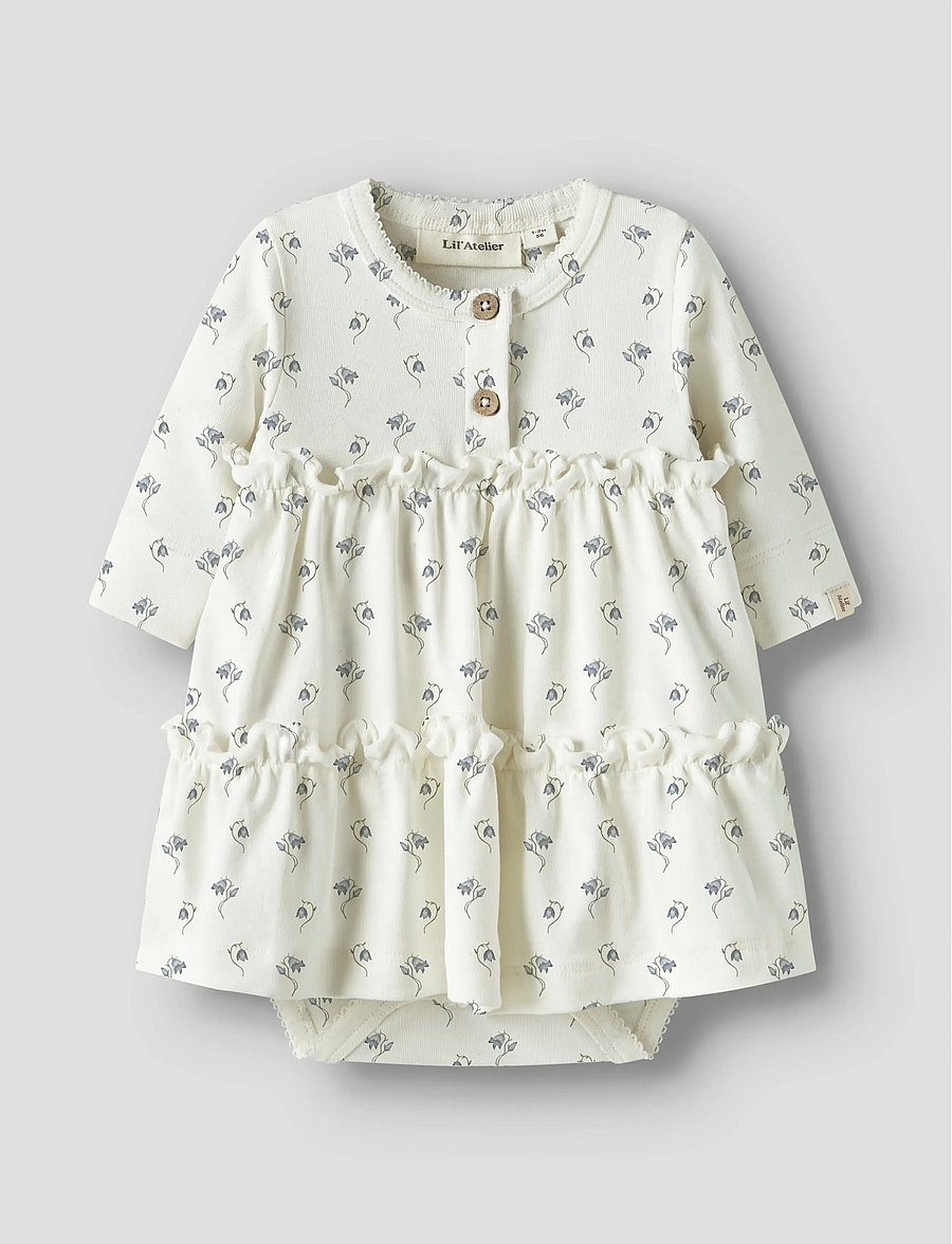 Lil'Atelier - NBFGAYO SUM LS BODY DRESS LIL - coconut milk - 0