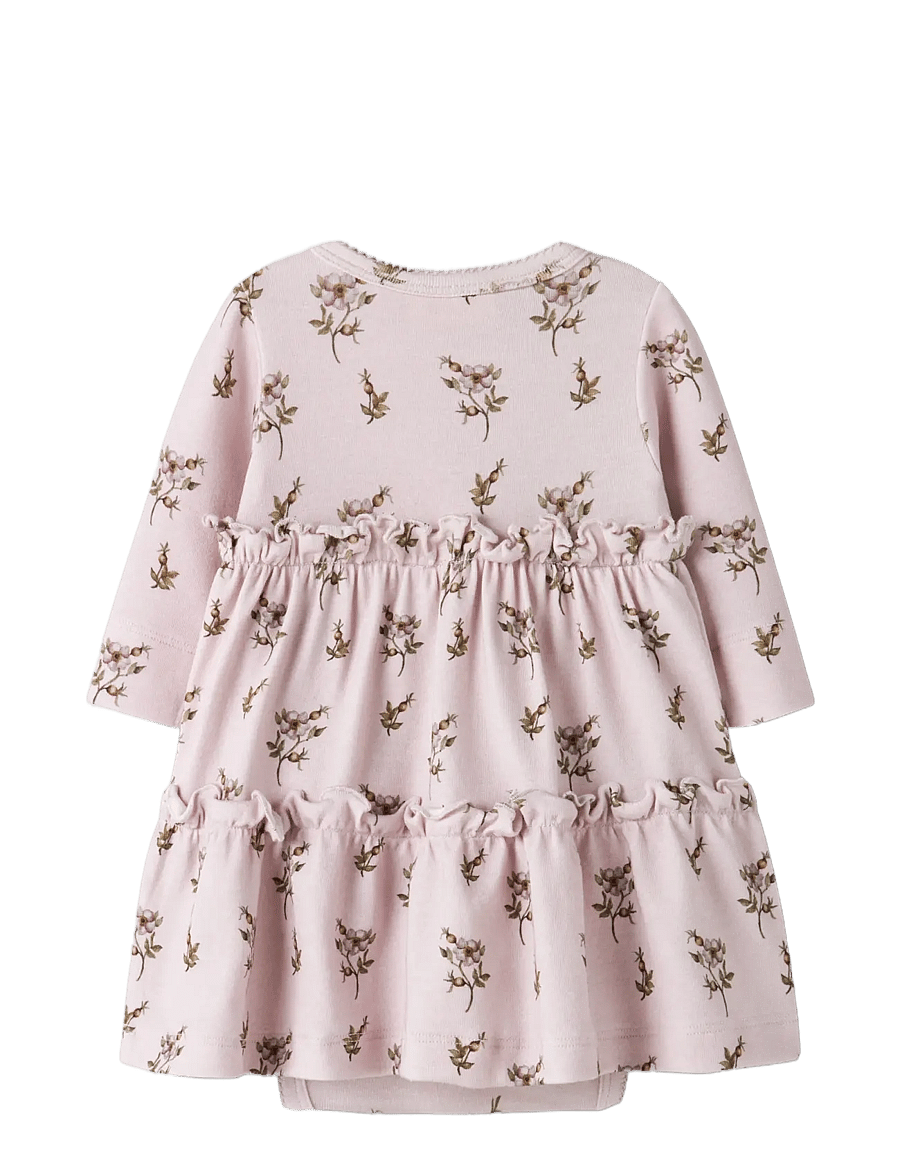 Lil'Atelier - NBFGAYO SUM LS BODY DRESS LIL - langærmede babykjoler - hushed violet - 1