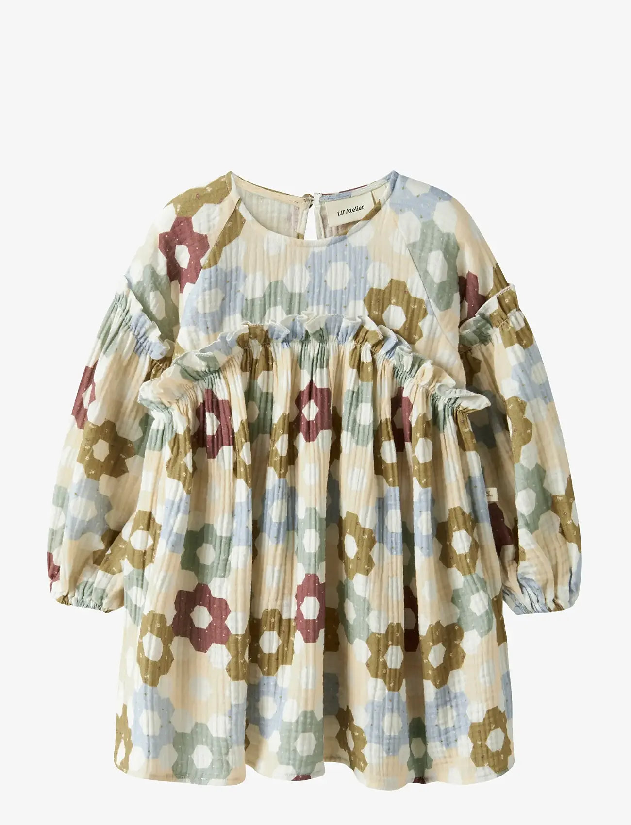 Lil'Atelier - NMFTALIA LS LOOSE DRESS LIL - langärmelige freizeitkleider - coconut milk - 1