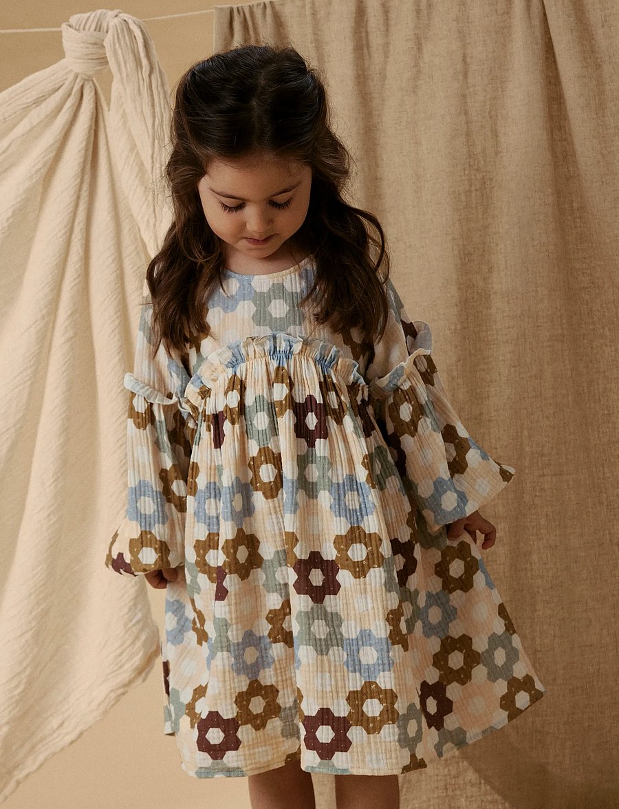 Lil'Atelier - NMFTALIA LS LOOSE DRESS LIL - coconut milk - 0