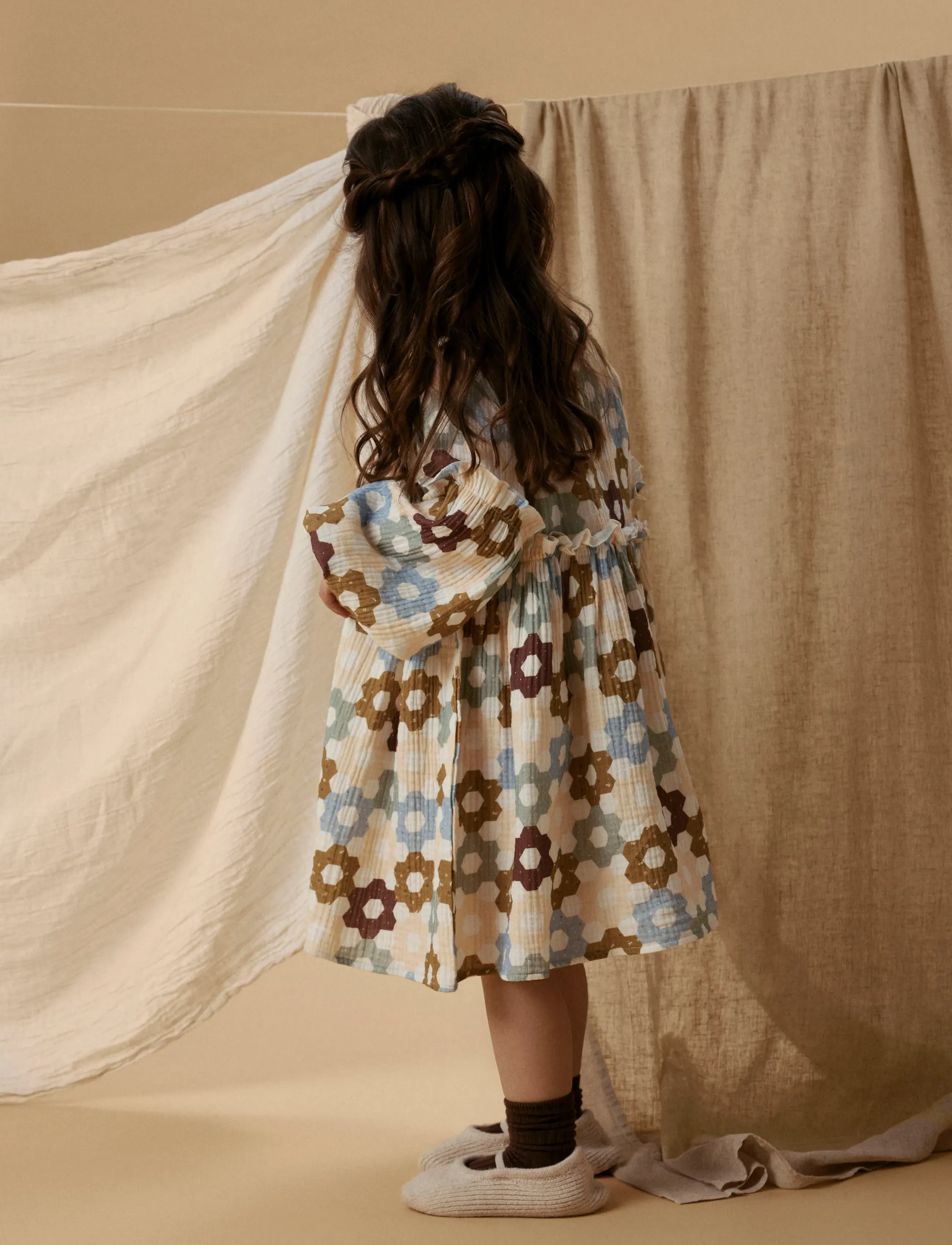 Lil'Atelier - NMFTALIA LS LOOSE DRESS LIL - coconut milk - 3