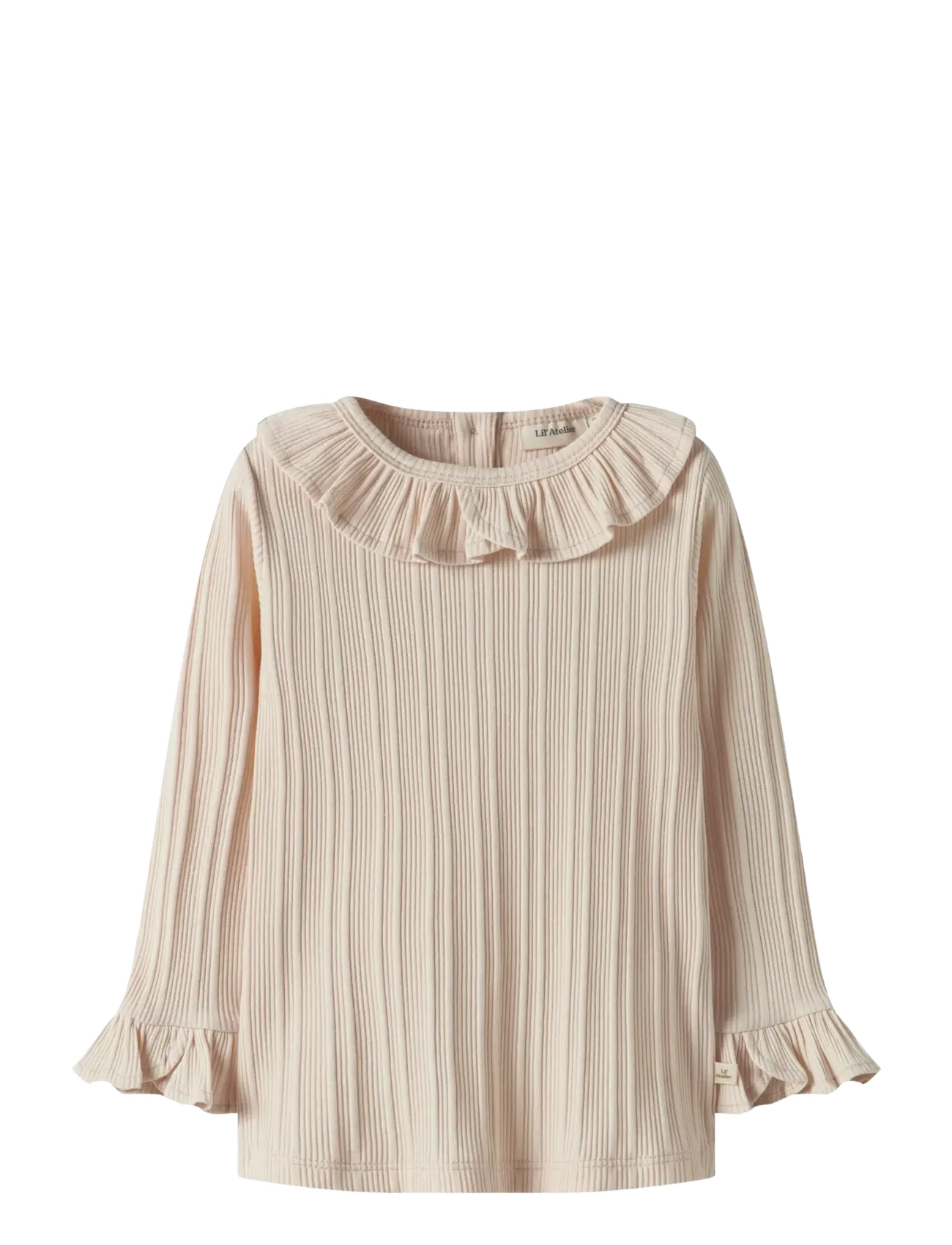Lil'Atelier NMFTANSY LS SLIM TOP LIL - Overdele - NOVELLE PEACH / cream