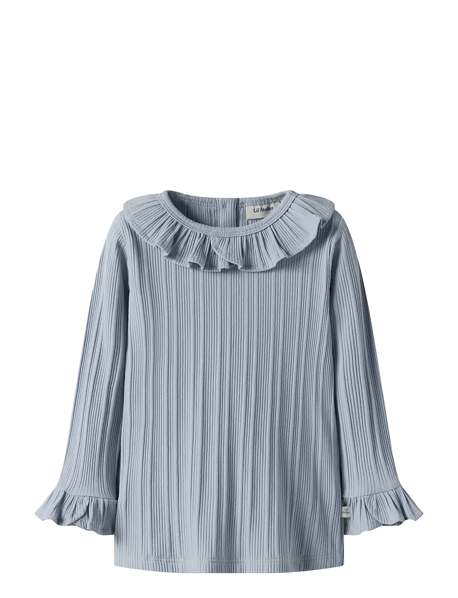 Lil'Atelier - NMFTANSY LS SLIM TOP LIL - lange mouwen - zen blue - 1