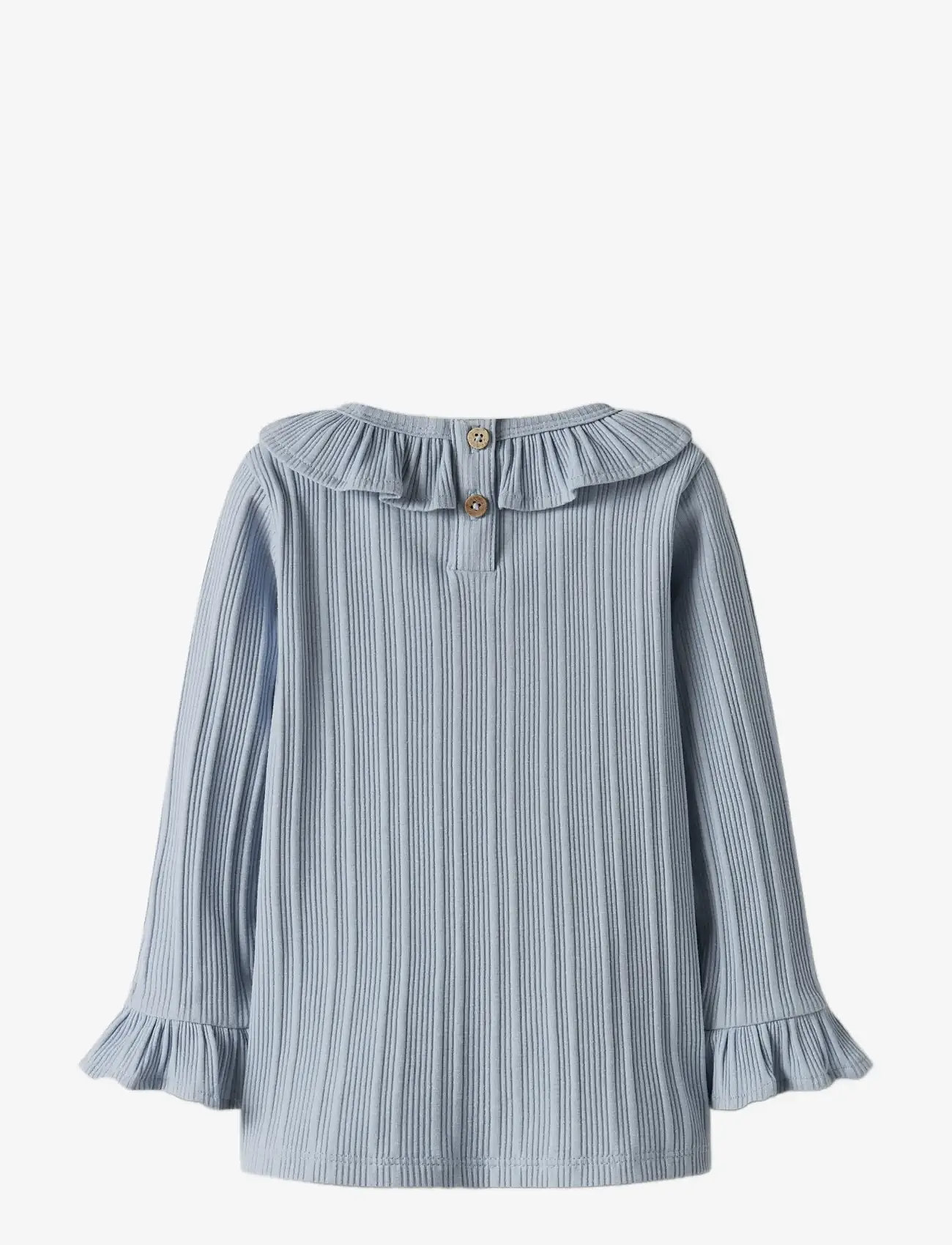 Lil'Atelier - NMFTANSY LS SLIM TOP LIL - långärmade t-shirts - zen blue - 2