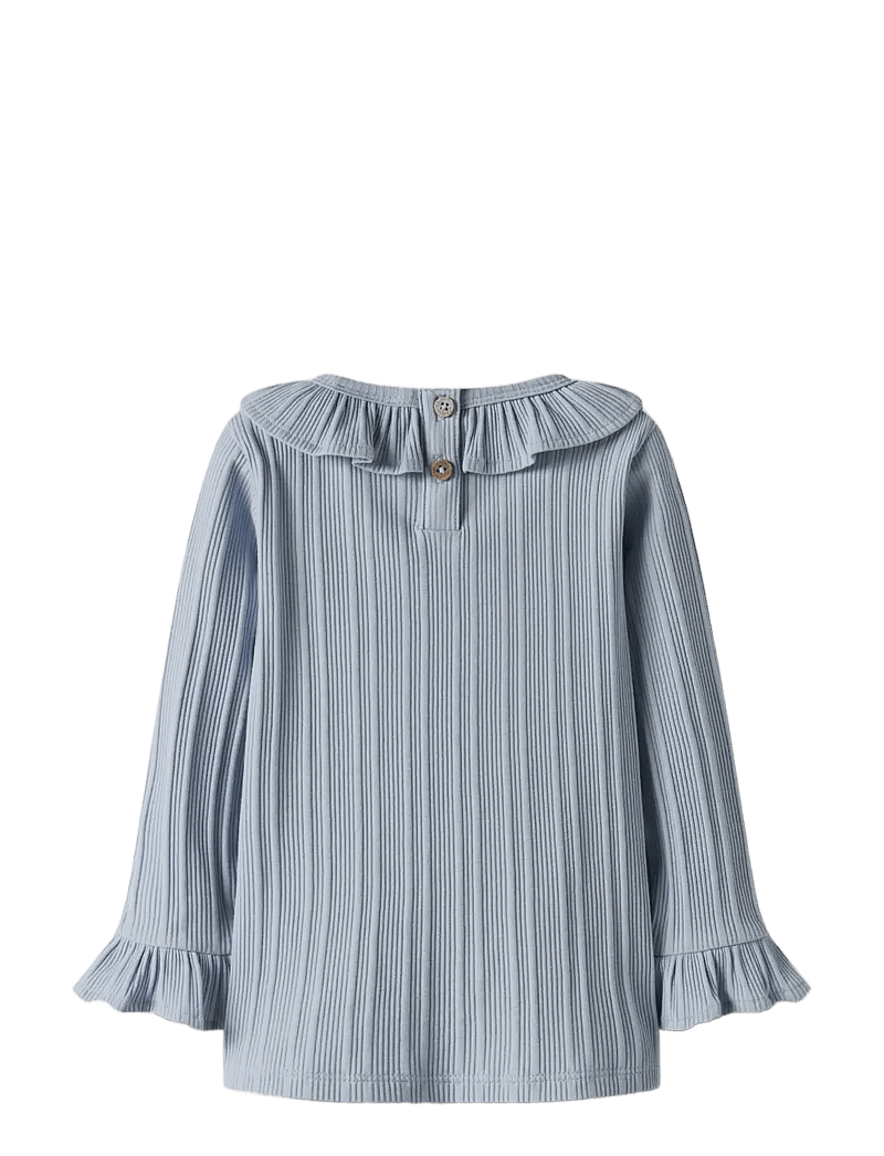 Lil'Atelier - NMFTANSY LS SLIM TOP LIL - långärmade t-shirts - zen blue - 2